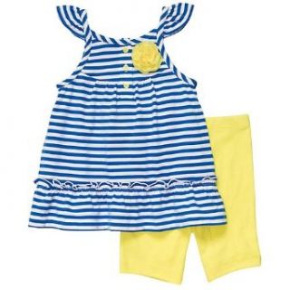 Carters Sleeveless Striped Top and Shorts Set   Blue   6