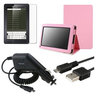 Leather Case/ Screen Protector/ Cable/ Charger for  Kindle Fire