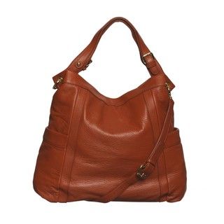 Presa Kennington Oversized Chestnut Leather Hobo Bag