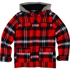DC Shoes Boys Matsumoto Hooded Flannel Jacket XL Clothing