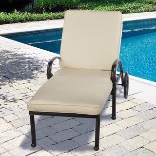 Outdoor 25 inch Chaise Lounge Cushion with Sunbrella Fabric