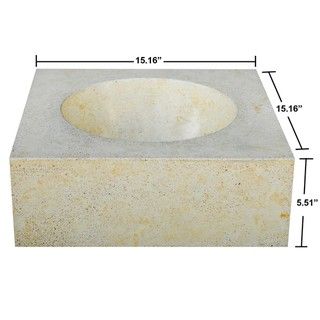 Concrete Small Cube Cream Sink