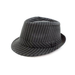Hat Features Black and White Stripe Design in Fabric Material: Shoes