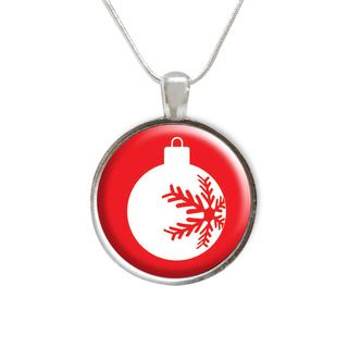 Christmas Tree Ornament Glass Pendant and Necklace
