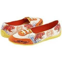 Ed Hardy Eye Candy Shoes Off White Flats