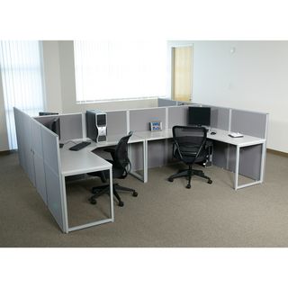Office Star Box Office 4 Desk Cubicle Workstation