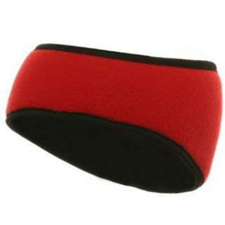 Pola Fleece Headbands Red W12S24D Clothing