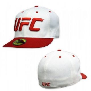UFC New Era 59FIFTY Logo Hat [Red on White Red], 7 7/8