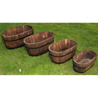 Oval Wooden Planters