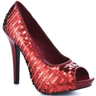 Womens Shoe TNT Pump   Red by Dereon Shoes