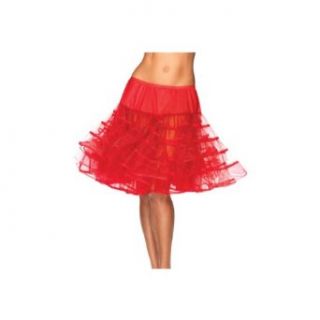 Red Knee Length Petticoat Clothing