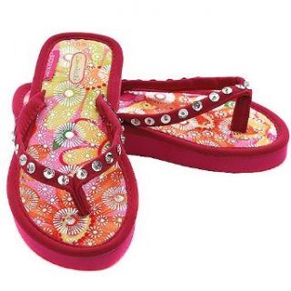 Girls Shoes Pink Flip Flops Sandals 3/4: Luna International: Shoes