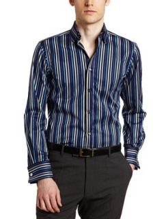 Ted Baker Mens Milldom Shirt, Dark Blue, 17.5: Clothing