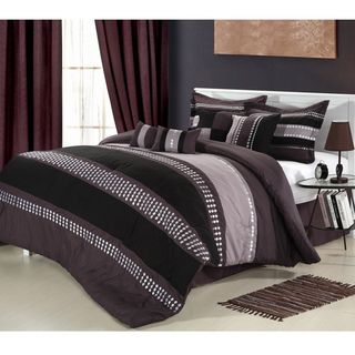 Castle Rock Purple 8 piece Comforter Set