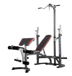 Marcy MCB880M Mid Width Bench with Lat Tower Sports