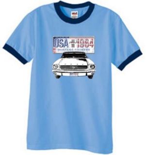Ford MUSTANG COUNTRY Classic Muscle Car Ringer T Shirt Tee