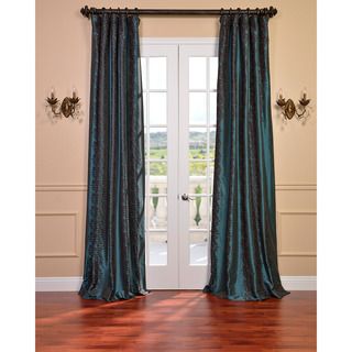 Barroche Ocean Faux Silk Embroidered 108 Inch Curtain Panel