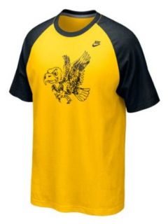 Iowa Hawkeyes Gold Nike Raglan Vault Logo Tri Blend T