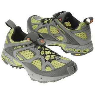 Merrell Womens Overdrive Trail Running Shoe (Grey/ Lime)   9 Shoes