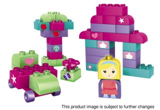 Mega Bloks 40 piece Pink Tub Toy Set
