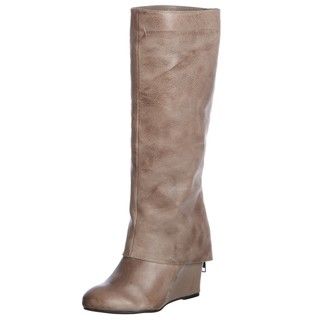 Steve Madden Womens P Miles Taupe Knee high Wedge Boots FINAL SALE