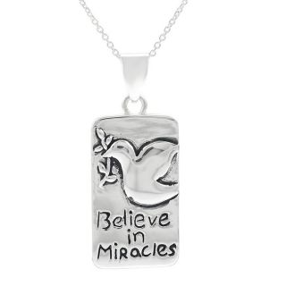 Tressa Sterling Silver Believe in Miracles Necklace