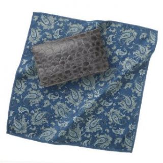 Micro Fiber Cleaning Cloth   Blue Paisley Print with Gray