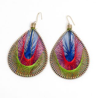Multicolored Silk Thread Earrings (India)