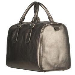 Salvatore Ferragamo Metallic Leather Bowler Bag