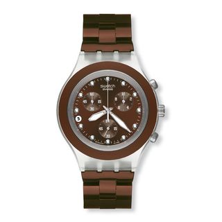 Swatch Mens Full Blooded Brown Stainless Steel Watch