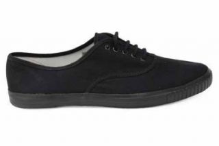 Dek Mens Black Old School Plimsolls Sneakers 13: Shoes
