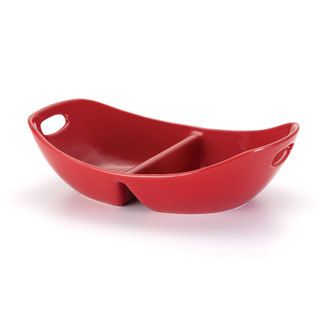 Rachael Ray Serveware Red 14 inch Divided Dish
