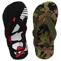 Reef Kids Ahi 2 Pair Variety Pack (Infant/Toddler) Black/Red and Camo