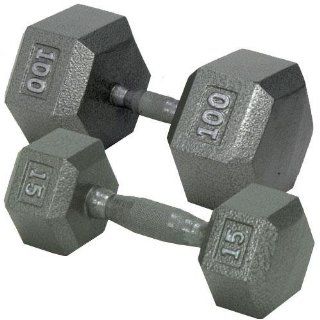 Champion Barbell 20 Pound Solid Hex Dumbell with Ergonomic