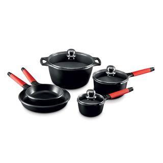 Fundix by Castey 8 piece Red Handle Cookware Set