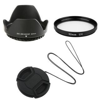 52 mm Lens Hood/ Lens Cap/ UV Filter for Nikon D40/ D40X/ D90