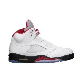 Air Jordan Retro 5 White/Fire Red Kids Grade School (GS) 440888 100