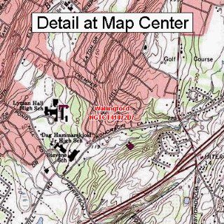 USGS Topographic Quadrangle Map   Wallingford, Connecticut