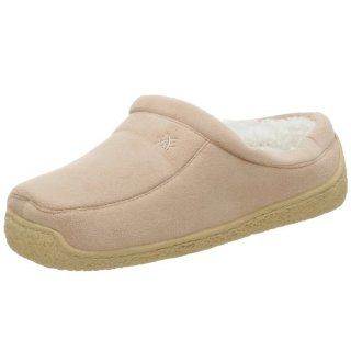  Dearfoams Womens Microsuede Clog Slipper, Latte, 6 M: Shoes