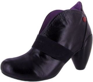 Boots Shoes High Heels Bootie Shootie Distressed Leather Purple: Shoes