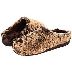 Foamtreads Fluffy Brown/Tan Slippers