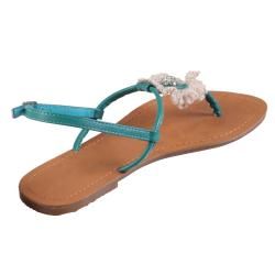 Journee Collection Womens Miller 1 Flower Accent T strap Sandal
