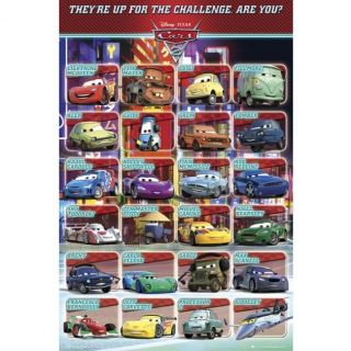 DISNEY CARS 2   Poster Personnages   61 x 91 cm   Poster   Affiche