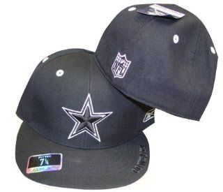 Dallas Cowboys Black and White Fitted Flat Brim Hat / Cap