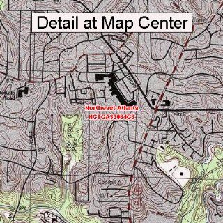 USGS Topographic Quadrangle Map   Northeast Atlanta