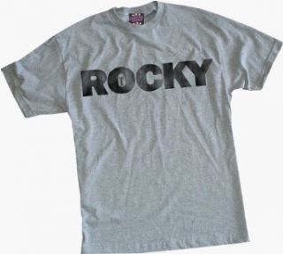 Rocky Movie T shirt   Logo Gray Tee Shirt Clothing