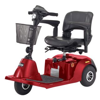 Daytona 3GT Red Medium sized 3 Wheel Power Scooter with Padded Seat