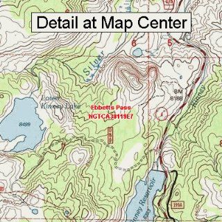USGS Topographic Quadrangle Map   Ebbetts Pass, California