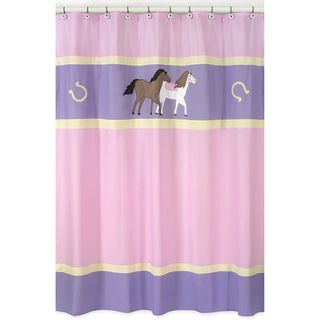Pretty Pony Horse Kids Shower Curtain
