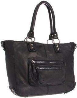 Linea Pelle Womens Dylan Convertible Tote, Black